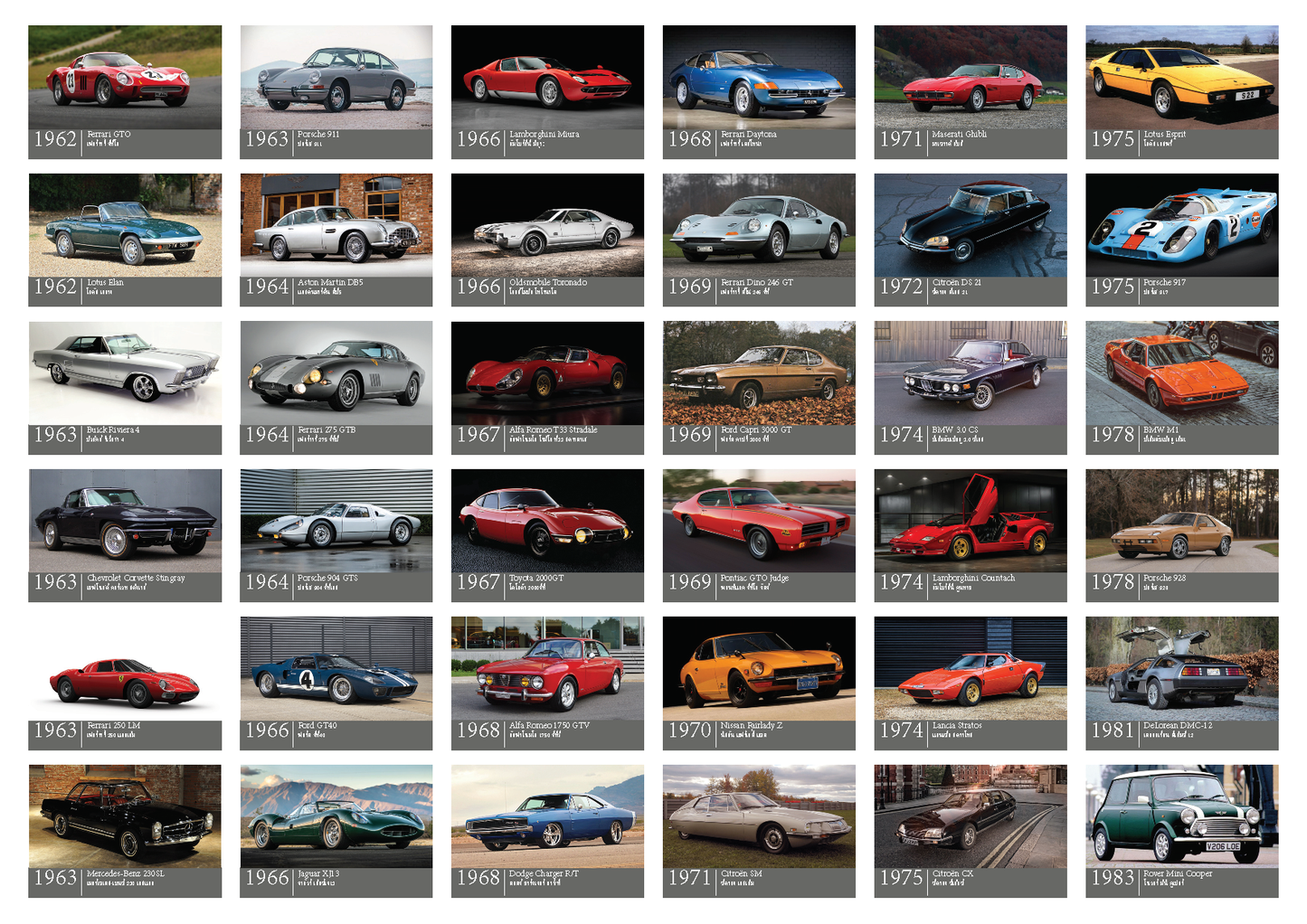 Flash Cards: World's Most Beautiful Cars