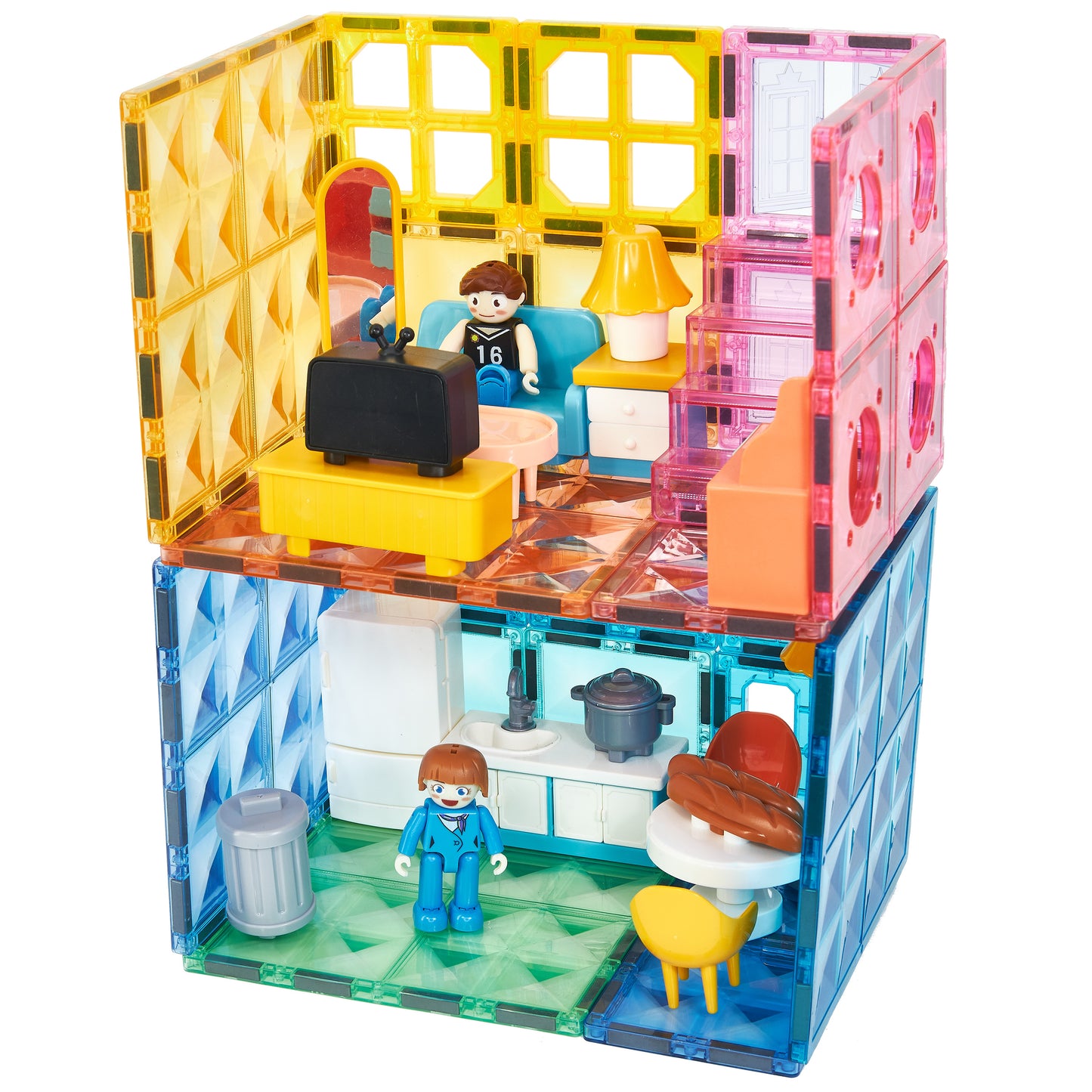 Magnetic Tiles Dreamy Dollhouse 130 pieces ตัวต่อแม่เหล็กบ้านตุ๊กตาชวนฝัน 135 ชิ้น