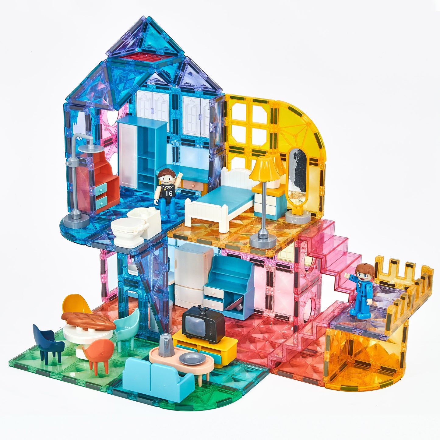 Magnetic Tiles Dreamy Dollhouse 130 pieces ตัวต่อแม่เหล็กบ้านตุ๊กตาชวนฝัน 135 ชิ้น