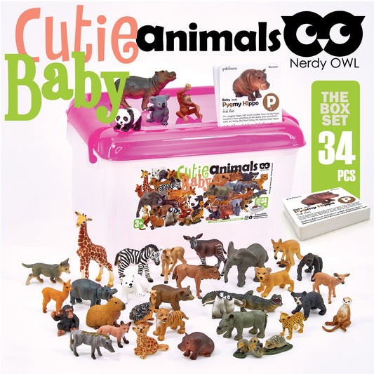 Toy Box Set: Cutie Baby Animals 34 pieces