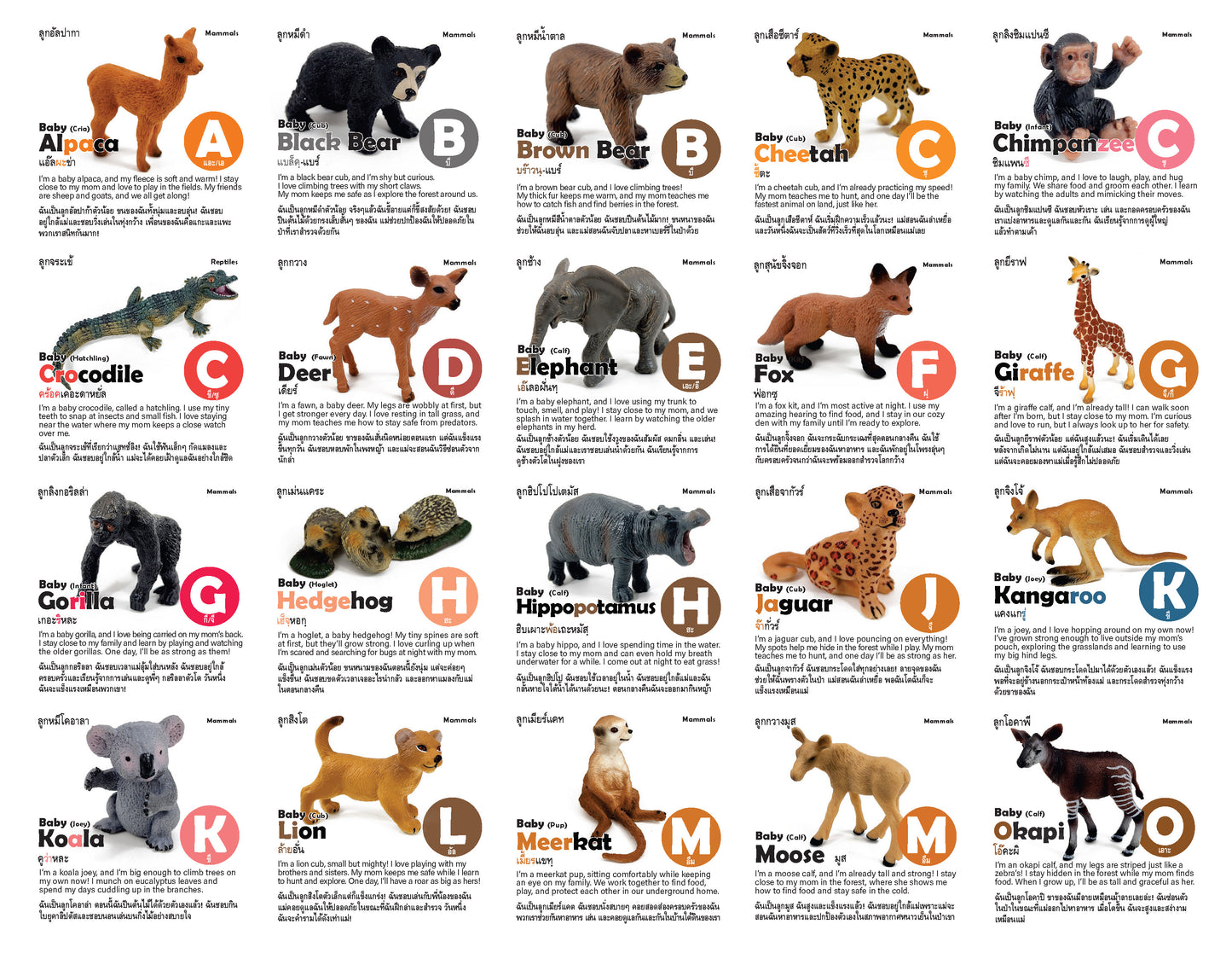 Toy Box Set: Cutie Baby Animals 34 pieces