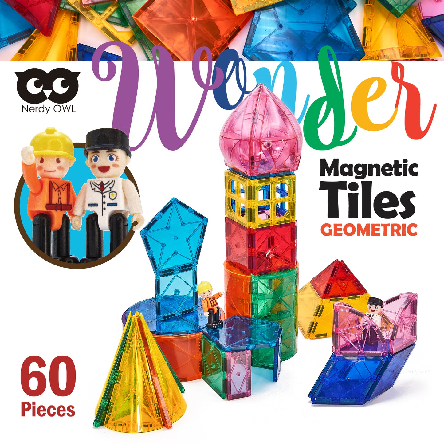 Magnetic Tiles Geometric Wonder 60 pieces