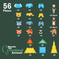 Magnetic Tiles Grassland Animals 56 pieces