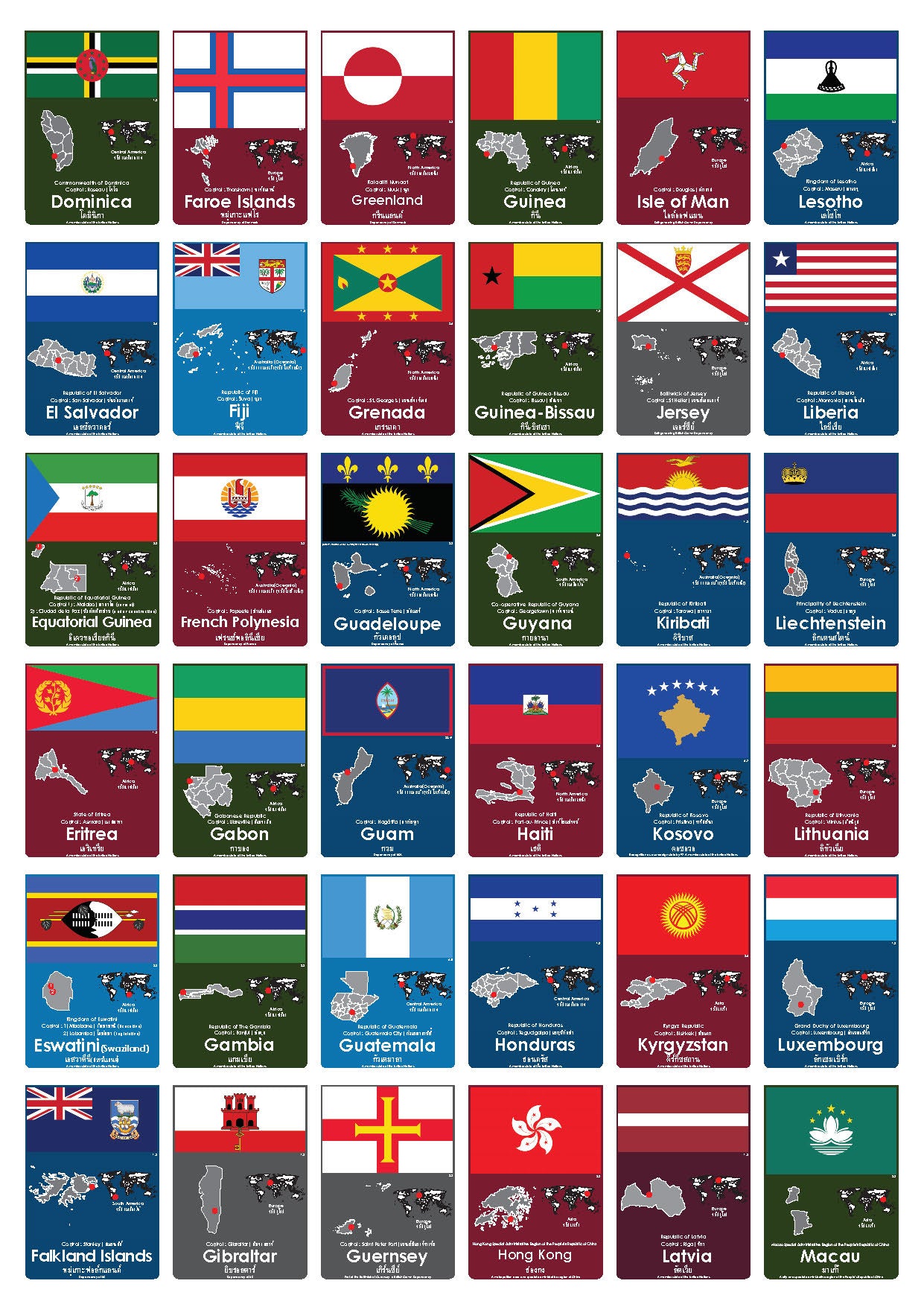 Flash Cards:  Flags and Countries 2