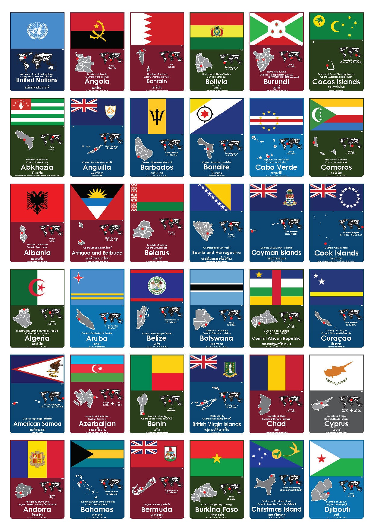 Flash Cards:  Flags and Countries 2