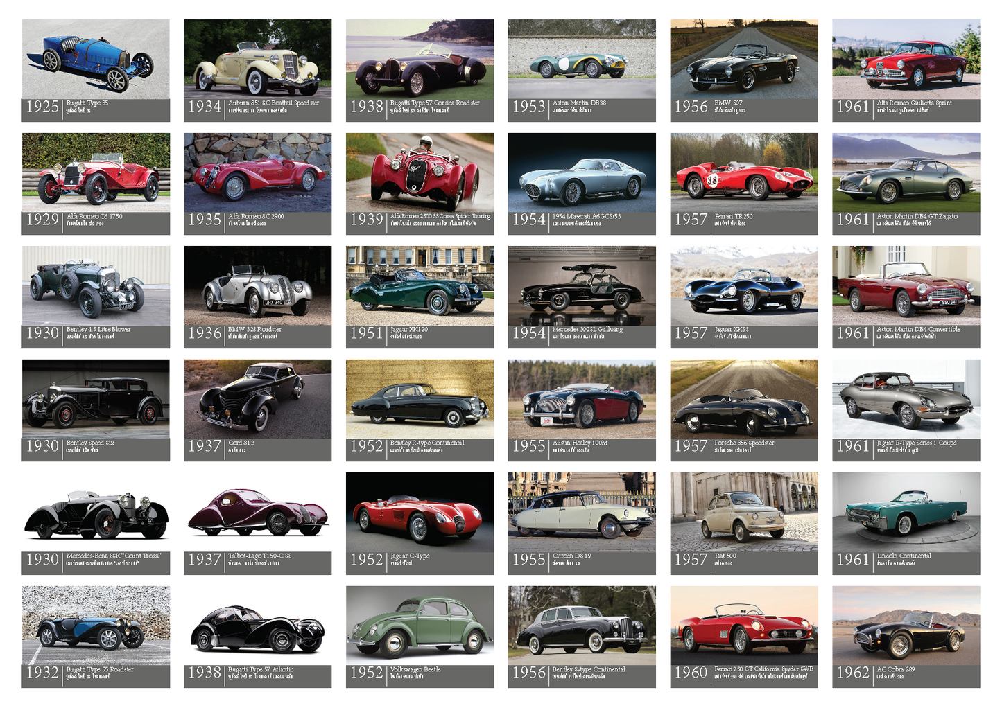 Flash Cards:  World's Most Beautiful Cars